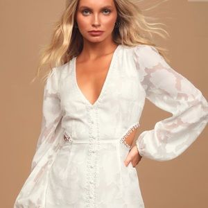 Brand New Lulus State of Grace White cutout dress